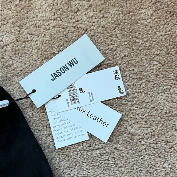 NWT Jason Wu Black Faux Suede Leggings - Picture 6 of 7